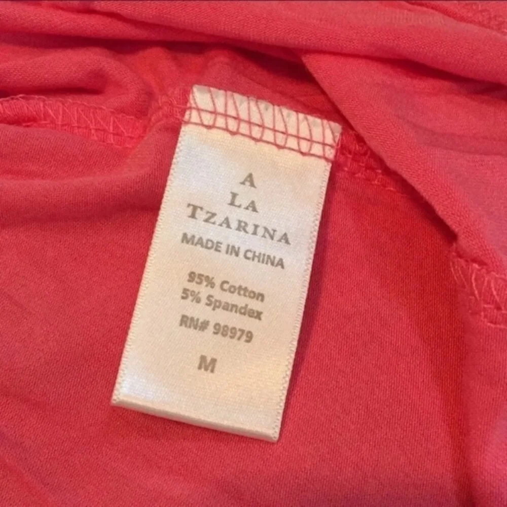 A La Tzarina Pink Lace Yoke Tunic Dress M NWT